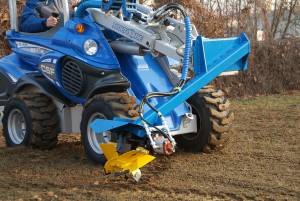 Multione-power-plough for mini loaders
